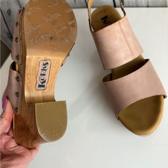 Kork-Ease Block Heel Leather Upper Heels for Bone color Size 9 - Picture 10 of 14